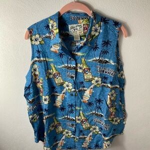 VTG Y2K Big Dogs Blue Beer Drink Shirt Sz XL